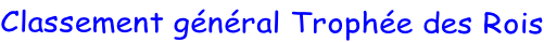 Classement général Trophée des Rois
